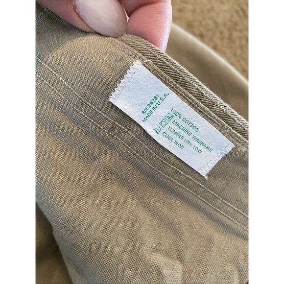 VTG Norman Shirtmakers Shooting Shirt Mens XL Tan Hunting Skeet Long Sleeve USA - Picture 8 of 11